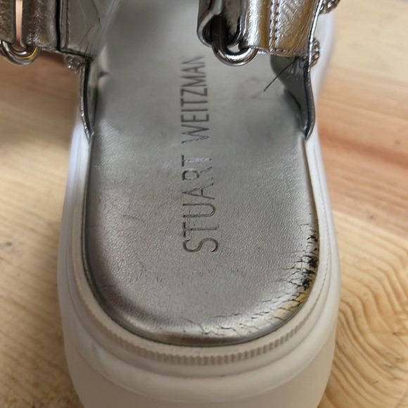 Stuart Weitzman Zoelie Crystal Ball Sandal In Silver - Picture 9 of 12